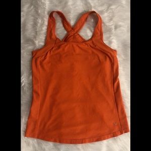 Bright orange racerback sports top. size M